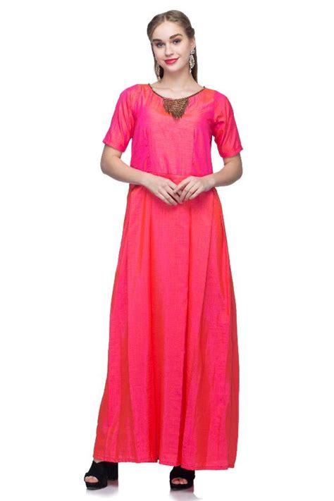 Carrot Pink Long Dress by Charms Couture by So You for rent online ...