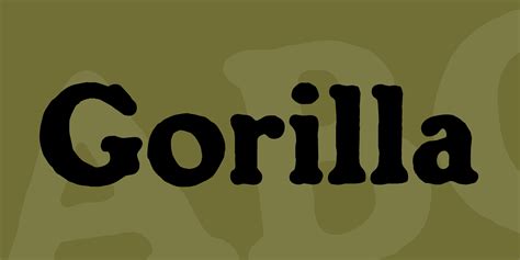 Gorilla Font FREE Download & Similar Fonts | FontGet