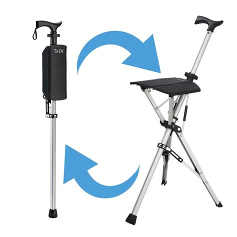 Ta-Da® Seat Stick / Chair - the walking cane that converts to a tripod ...