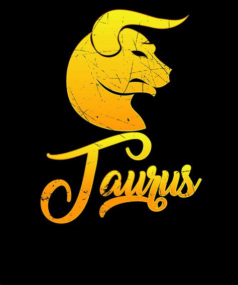 Vintage Taurus Zodiac Sign Graphic Retro Horoscope Birthday Gift Idea Digital Art by Orange ...