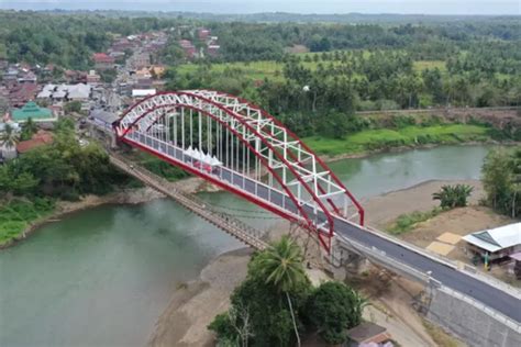 Meraup Biaya Rp75 Miliar Jembatan Rangka Baja Terpanjang di Sulawesi ...