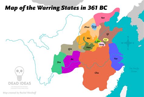 Mohism Warring States China 361 BCE map by Rachel Westhoff – Dead Ideas ...