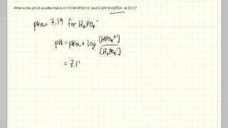 Phosphate Buffer System Equation