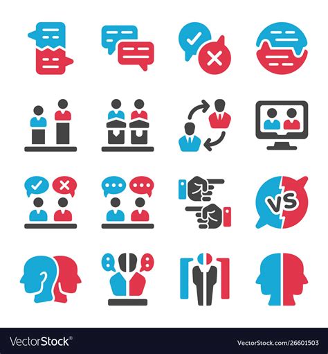 Debate icon set Royalty Free Vector Image - VectorStock