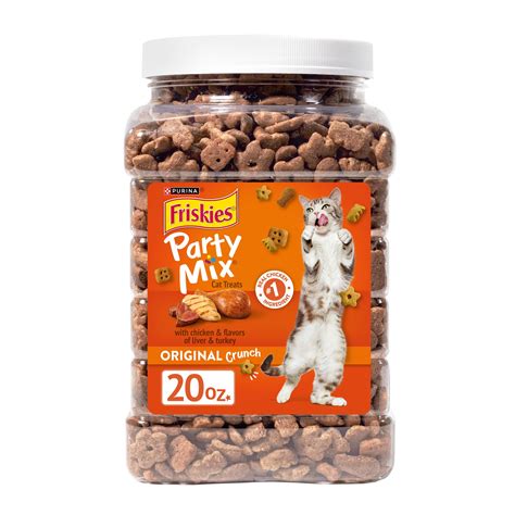 Purina Friskies Party Mix Cat Treats, Original Crunch Snacks, 20 oz ...