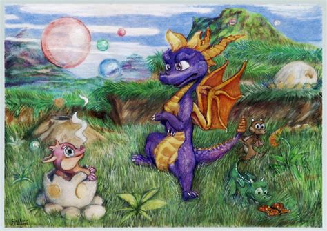 Spyro as babysitter by SSsilver-c on DeviantArt