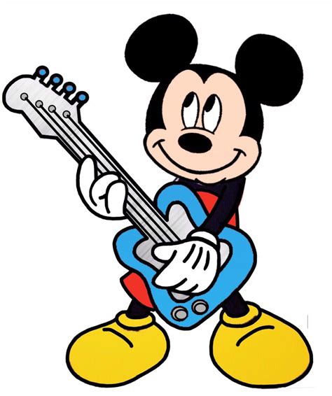 Mickey Mouse Playing Guitar