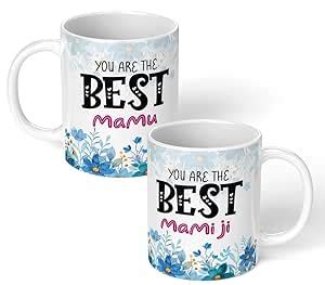 Buy TrendoPrint Mamu & Mami Ji White Coffee Mug 350ml (DB845) Online at ...