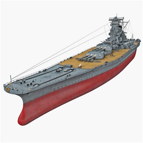 Japanese Battleship Yamato 3D Model #AD ,#Battleship#Japanese#Model# ...