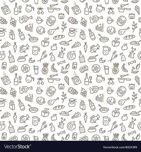 Seamless Food Pattern