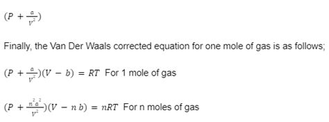 A Quick Guide on Van der Waals Equation