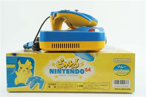 Nintendo 64 Pikachu Blue Yellow Console N64 Box From Japan 4902370504866 | eBay