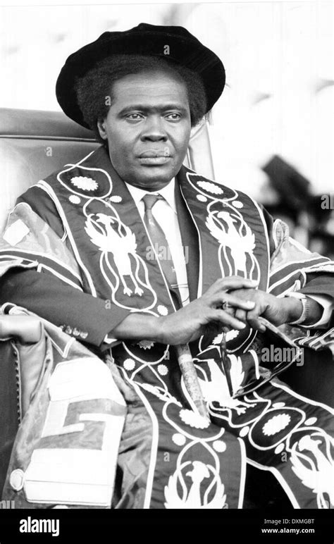 Milton Obote, twice Uganda President, in the robes of University ...