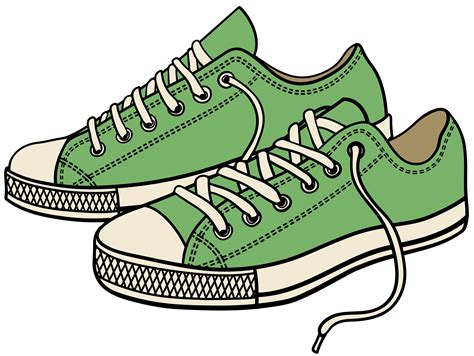 Green sneakers clipart web – Clipartix