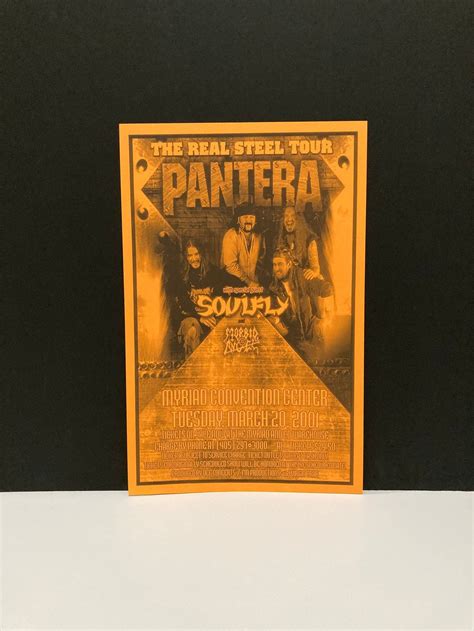 Pantera Poster Vintage 2001 Soulfly Real Steel Concert Tour - Etsy ...