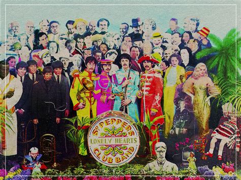 Who is on The Beatles 'Sgt. Pepper' album cover?