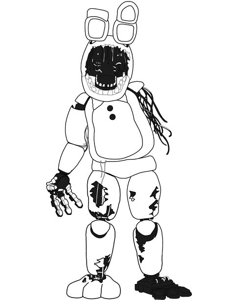 Withered Bonnie Coloring Sheet