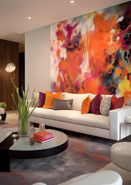 Premium AI Image | Modern living room light and stylish