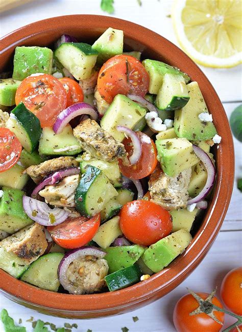 Healthy Chicken and Avocado Salad - OMG Chocolate Desserts