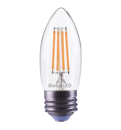 (6 Pack) Bioluz LED 60 Watt Candelabra Bulbs Medium Base, Candelabra ...