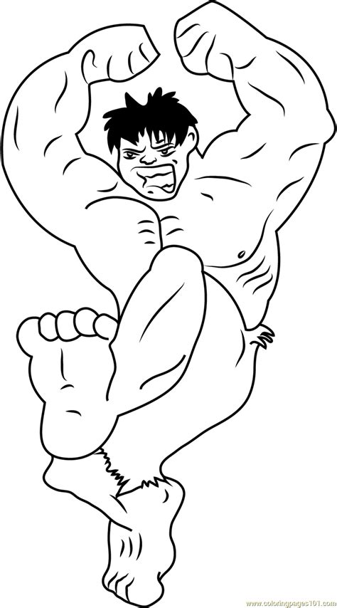 Hulk Smash Coloring Pages - Free Printable Templates