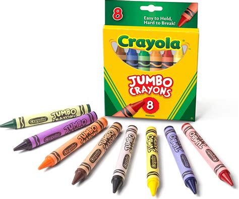 Buy Crayola Jumbo Crayons, 8 Toddler Crayons, Assorted Colors Online in ...