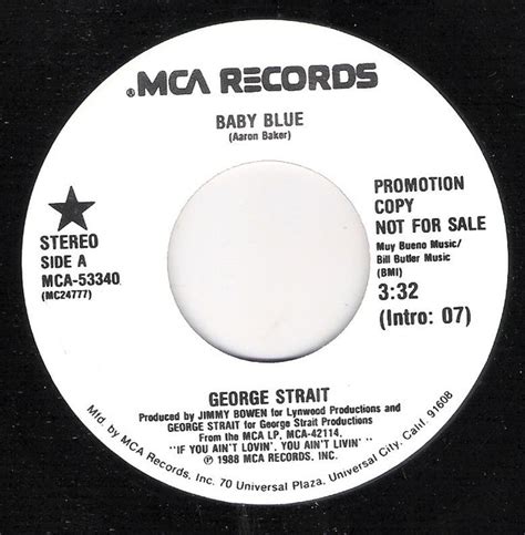 George Strait – Baby Blue (1988, Vinyl) - Discogs