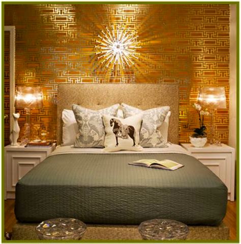 Bed-bedroom-design-gold-Olympic designs-Charles P. Rogers | Gold bedroom, Warm bedroom colors ...