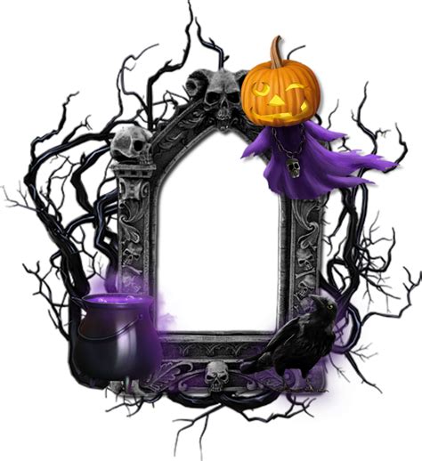 Halloween Frame, Spooky Border, Witchy Edge, Festive Decor, Ghostly ...