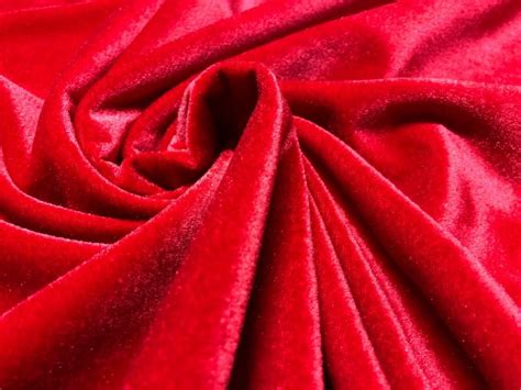 Red Decor Velvet Fabric Soft Strong Velour Material - home decor ...