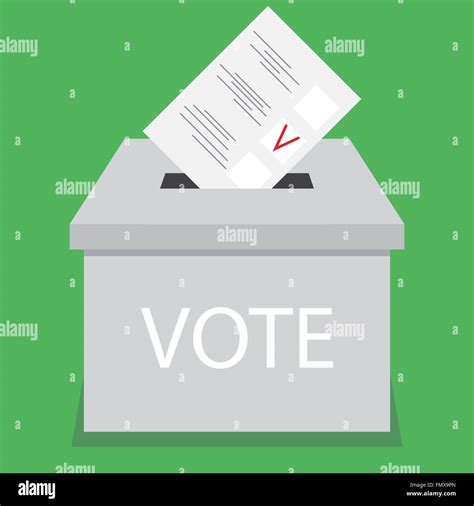 Ballot box design flat vote. Vote and ballot, election and voting box ...