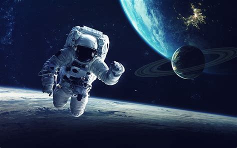 1280x1024px | free download | HD wallpaper: Astronaut wallpaper, planet, space, space art ...