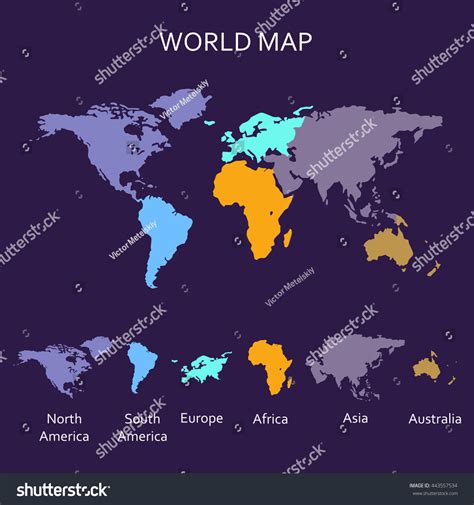 World Map Infographics Continents With Colorful Locat - vrogue.co