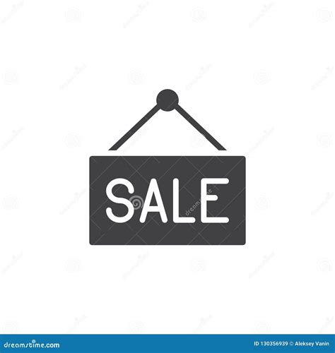 Sale sign vector icon stock vector. Illustration of signboard - 130356939