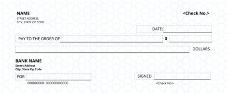 Free Blank Check Template Illustrator - Printable Online