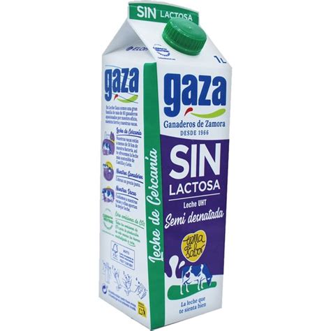 UHT semi-skimmed milk Lactose-free carton 1 l · GAZA · Supermercado El Corte Inglés