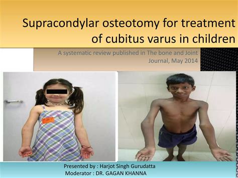 Supracondylar osteotomy for treatment of cubitus varus | PPT