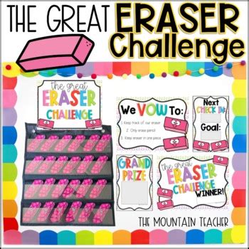 The Great Eraser Challenge Editable Bulletin Board or Google Slides