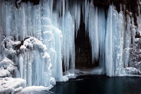 ice, Waterfall, Frozen Lake, Cold, Nature, Frozen River, Lake, River Wallpapers HD / Desktop and ...