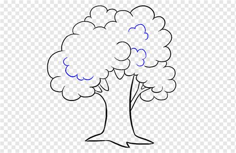 Drawing How to Draw Trees Cartoon Line art, cartoon lines, watercolor Painting, white, face png ...