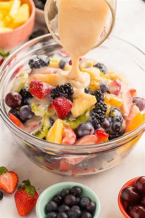 Creamy Fruit Salad Recipe & Vanilla Dressing [VIDEO] - The Recipe Rebel