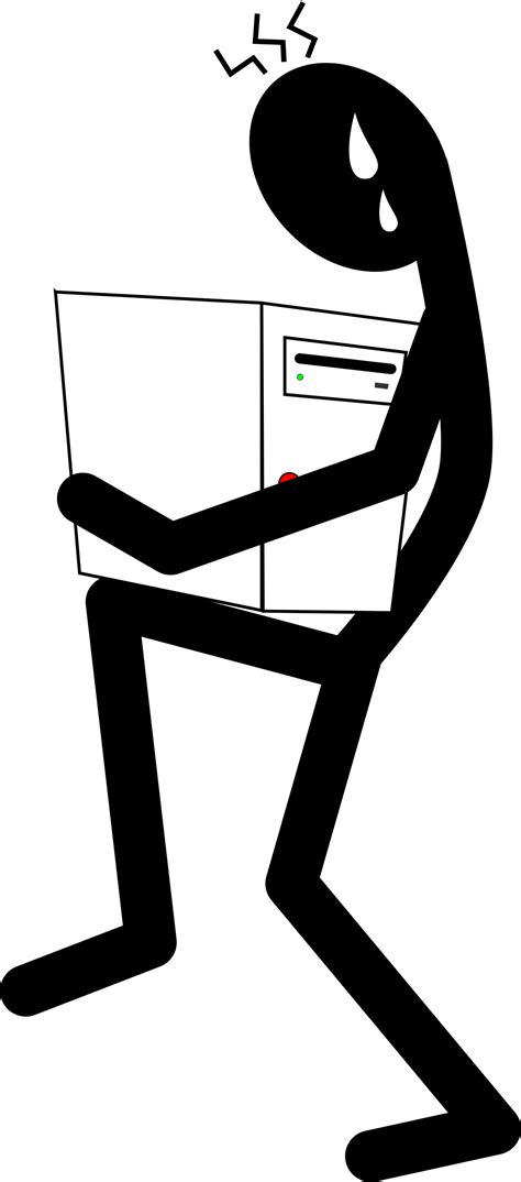 Clipart - Carrying computer