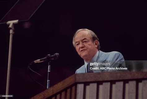 Former Vice President Hubert Humphrey addressing the convention at ...