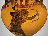 Attributed to a painter of the Princeton Group | Terracotta neck-amphora (jar) | Greek, Attic ...