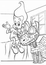 Jimmy Neutron With Goddard coloring Page  Download Print Or Color sketch template