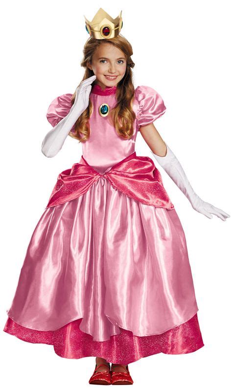 Prestige Princess Peach Girls Costume | Costume Craze | Princess peach costume, Peach costume ...