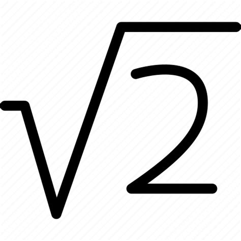 Maths, square root, square root two, under root icon