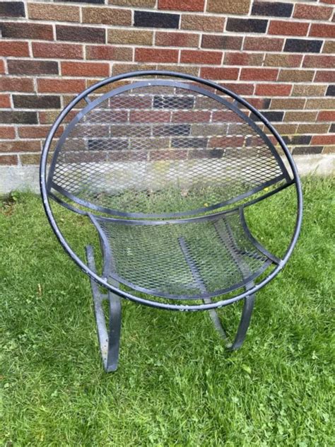MID CENTURY MCM Tempestini / Salterini Style Chair In Black Wrought Iron $600.00 - PicClick
