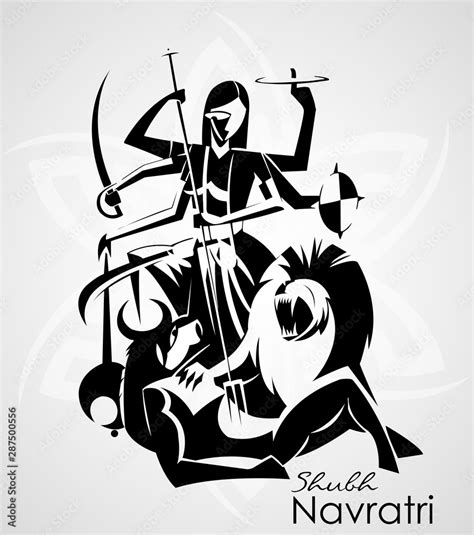 Happy Navratri, Vector Illustration based on Beautiful background with ...