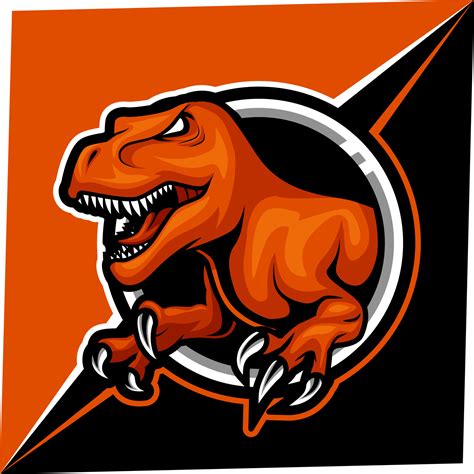 t rex mascot for sports and esports logo 5390165 Vector Art at Vecteezy